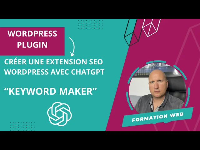 Créer son plugin extension wordpress seo avec chatgpt. Insérer des Keywords meta tag dans vos pages.